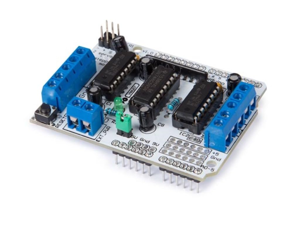 Whadda Nakładka sterownika silnika L293D dla Arduino, idealna do sterowania silnikami prądu stałego lub krokowymi, zabezpieczona termicznie