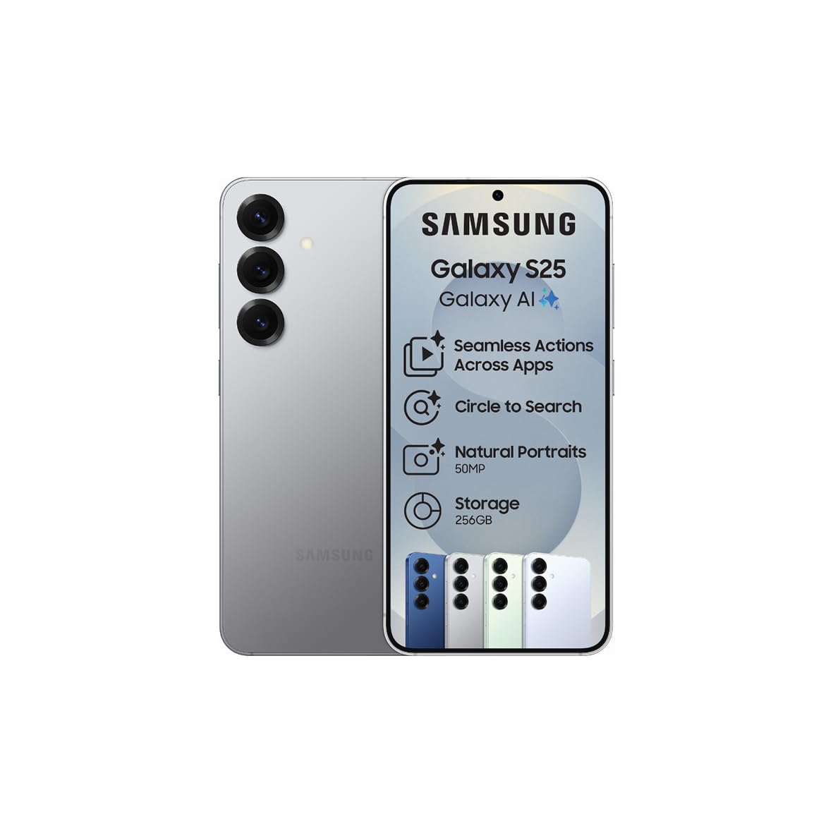 SAMSUNG GALAXY S25 256GB SILVER SHADOW : Amazon.co.za: Electronics