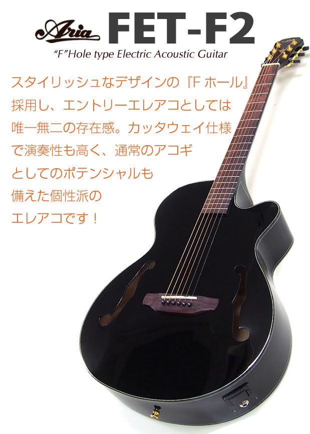 Amazon | エレアコ アコースティックギター ARIA FET-F2 BnG BK