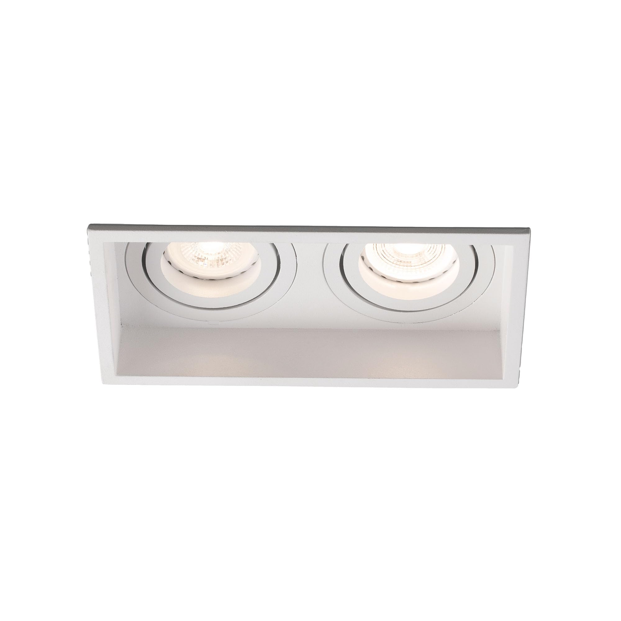 Faro Barcelona 40126 - HYDE SQ 2L Empotrable blanco cuadrado orientable