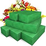 Max Shape Pack of 8 Large Size Floral Foam Blocks for Fresh and Artificial Flowers (9” L x 4” W), We