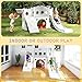 9-in-1 Toddler Slide Playset, Indoor Playground for Kids 1-3 and Outdoor playset for Toddlers with Featuring Climbing Board, Basketball Hoop, Telescope, Storage Space and Non-Slip Steps, Grey& White
