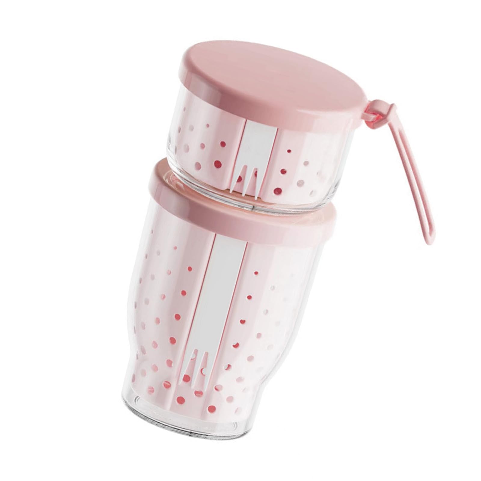 Tsophreniq Salad Shaker with Innovative Drainages Systems Prevents Fruits Great for Lunch Preps Workouts and Picnics Recyclable Treat Cup