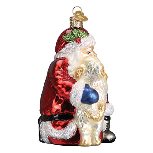 Old World Christmas Ornaments Santa Puppy Love Glass Blown Ornaments For Christmas Tree #TOP3