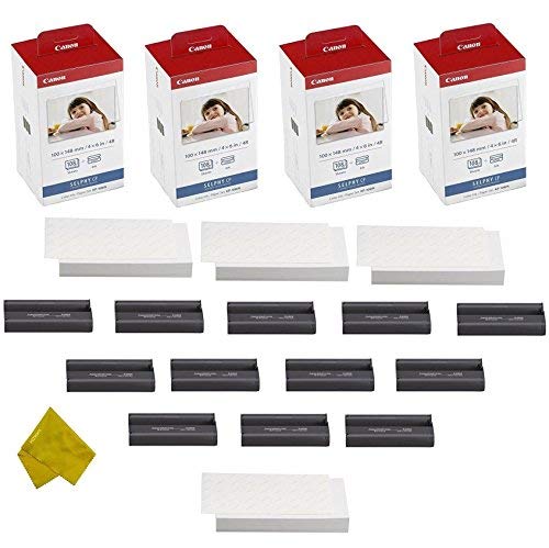 HDStars KP-108IN 12 Color Ink Cassette and 432 Sheets 4 x 6 Paper Glossy for SELPHY CP1300, CP1200, 