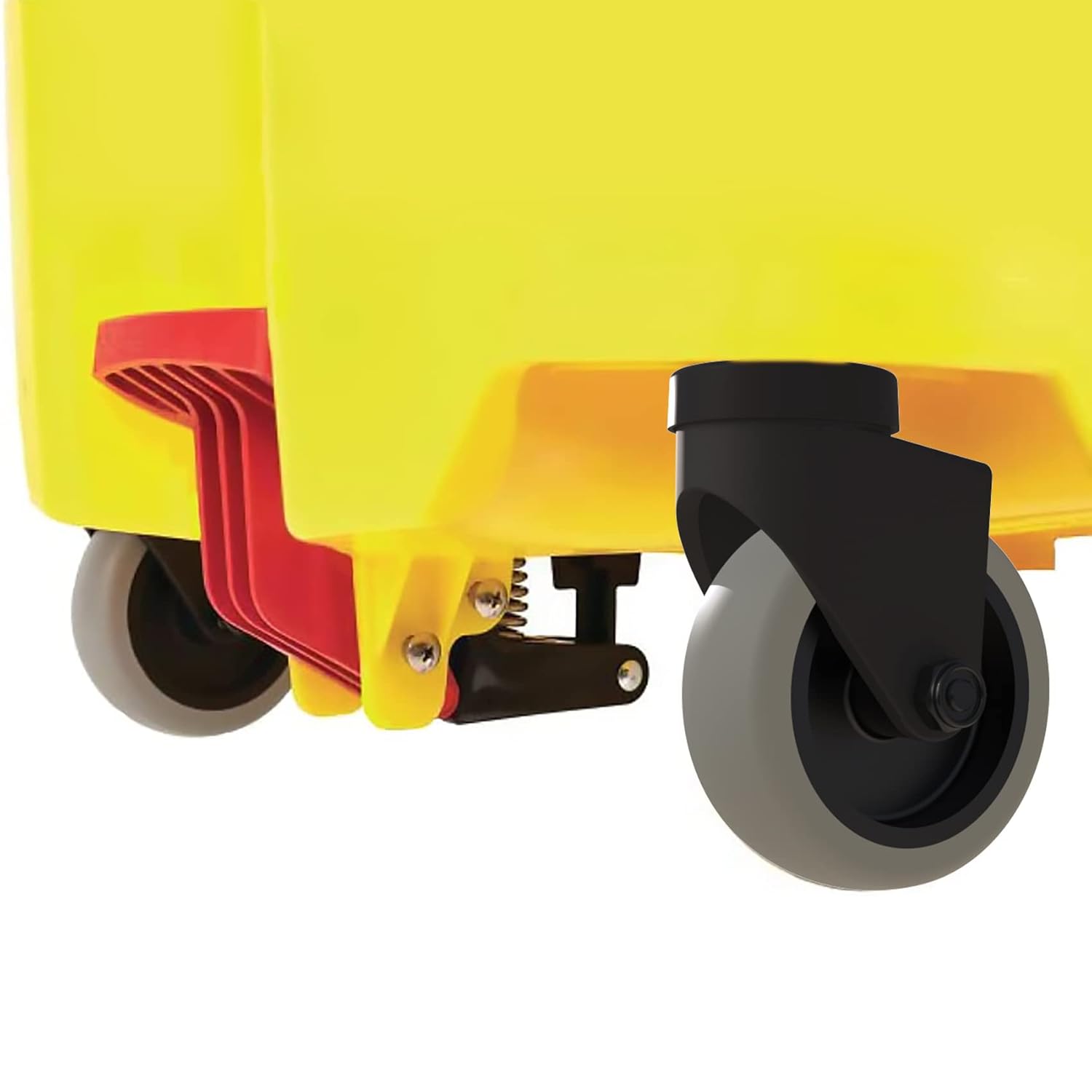 AAGUT Mop Bucket Casters Replacement 3" Set of 16 Swivel Bayonet Caster Non-Marking Thermoplastic Rubber Wheels Compatible with Rubbermaid Models& Wavebrake