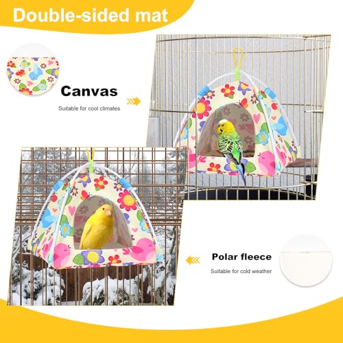 Image of Bird Tent Bed for Parakeets, Cozy Cage Accessories for Small Birds