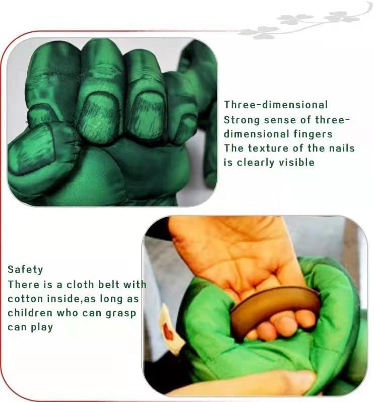 Miniatura 2 de andylu Guantes de manos de superhéroe, peluche suave de héroe de boxeo para niños, accesorios de disfraz de superhéroe de felpa para manos