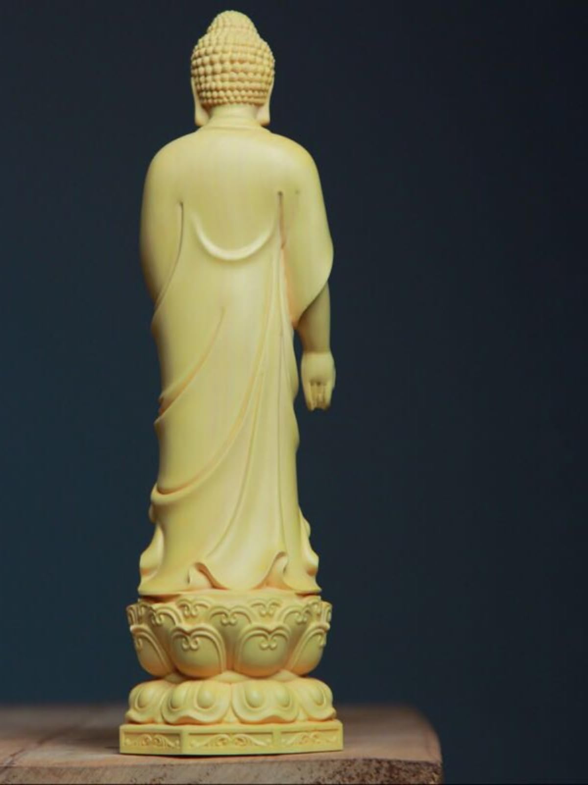 Amazon｜木彫仏像 彫刻 ツゲ 柘植 阿弥陀三尊 西方三聖 立像