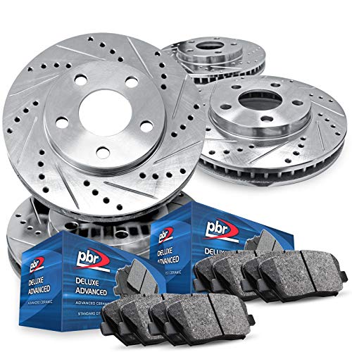 Image of R1 Concepts Brake Kit For 2015-2019 Hyundai Sonata, 2016-2020 Kia Optima| Blank Brake Rotors| Ceramic Brake Pads and Rotors Kit