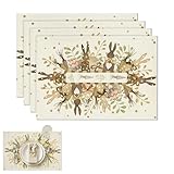 4. Facile à entretenir : Ces sets de table sont faciles à nettoyer, que vous choisissiez de les laver à la main ou en machine. Leur entretien simple garantit qu’ils restent en parfait état après chaque utilisation, ce qui les rend particulièrement pratiques pour les repas de fête. Leur conception résistante permet une utilisation répétée sans perte de qualité ni altération des couleurs.