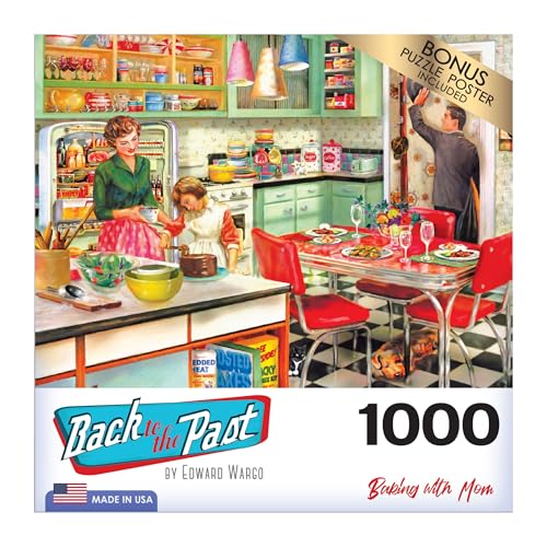 RoseArt Back to The Past Baking with Mom 1000 Piece Jigsaw Puzzle - image 4