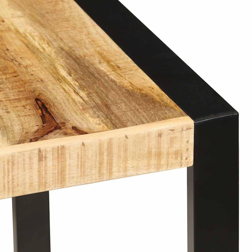Stół do jadalni 160 x 80 x 75 cm lite drewno mango czarny