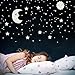 Adesivi Fluorescenti Wandkings Kit XL Sole, Luna Stelle 114 Adesivi su 2 Fogli Formato A4 DIN, Fluorescenti e Brillanti al Buio