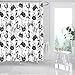 Wasserdichter Duschvorhang mit lustigem Cartoon-Druck, Badezimmer-dekorativer Polyester-Vorhang mit Haken S.14, 200 x 200 cm