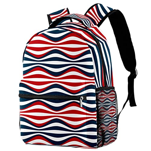 Sac à dos de voyage Leisure Campus à rayures américaines et porte-bouteille intégré