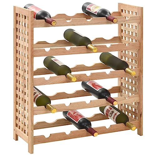 Soporte para 25 Botellas de Vino en Madera de Nogal miniatura 2