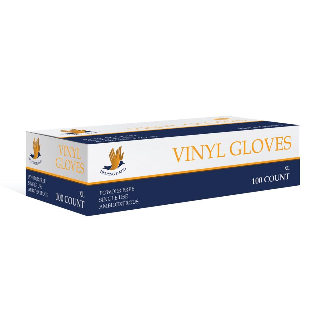 Vinyl Gloves X-Large, Case of 1000 (10 packs x 100)