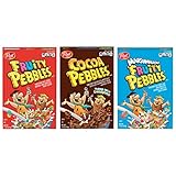 Fruity Pebbles Variety Pack of 3 Flavors - Marshmallow Fruity Pebbles, Cocoa Pebbles, and Original...
