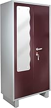Laxmi KAPAT Metal Wardrobe | 2 Door Large Almirah Cupboard with Locking System | (Powder Coated - Brown 78 X 36 X 19 Inch)