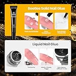 Beetles 3D Gel Nail Art, 1Pcs 15ml Sculpting Gel 3 in 1 Clear No Wipe Nail Polish Rhinestone Art Glue for Nail Gems Diamond Jewelry U V LED Lamp Needed DIY Home Salon Christmas Nails Gifts for Women - Image 5