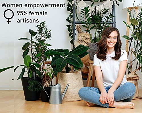 Induslyfe Macrame Wall Hanging Shelf Tier 3 Boho Hanging Wall Decor Boho Shelf Wall Decor Plant Rack Shelf, Boho Bookshelf Wall White Hanging Shelf Woven Rope For Boho Bathroom Decor Bedroom Bookshelf #TOP5