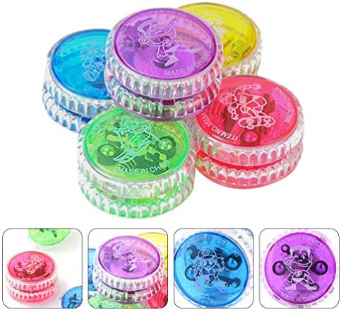 TOYANDONA 5pcs YoYo Toy, Flashing Light Up YoYo Toy LED Yo-Yo Ball for Kids