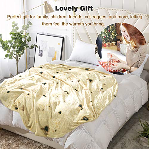 image for Hommtina Burritos Tortilla Blanket 2.0 Double Sided, 63”Giant Blanke