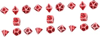Totority 3 Conjuntos 7 Pçs Dados Facetados Vintage Role Playing Dados Dados Vermelhos Combinando Roupões Para Casais Conjunto De Dados De Barra Dados De Acrílico Dados Numéricos Dados