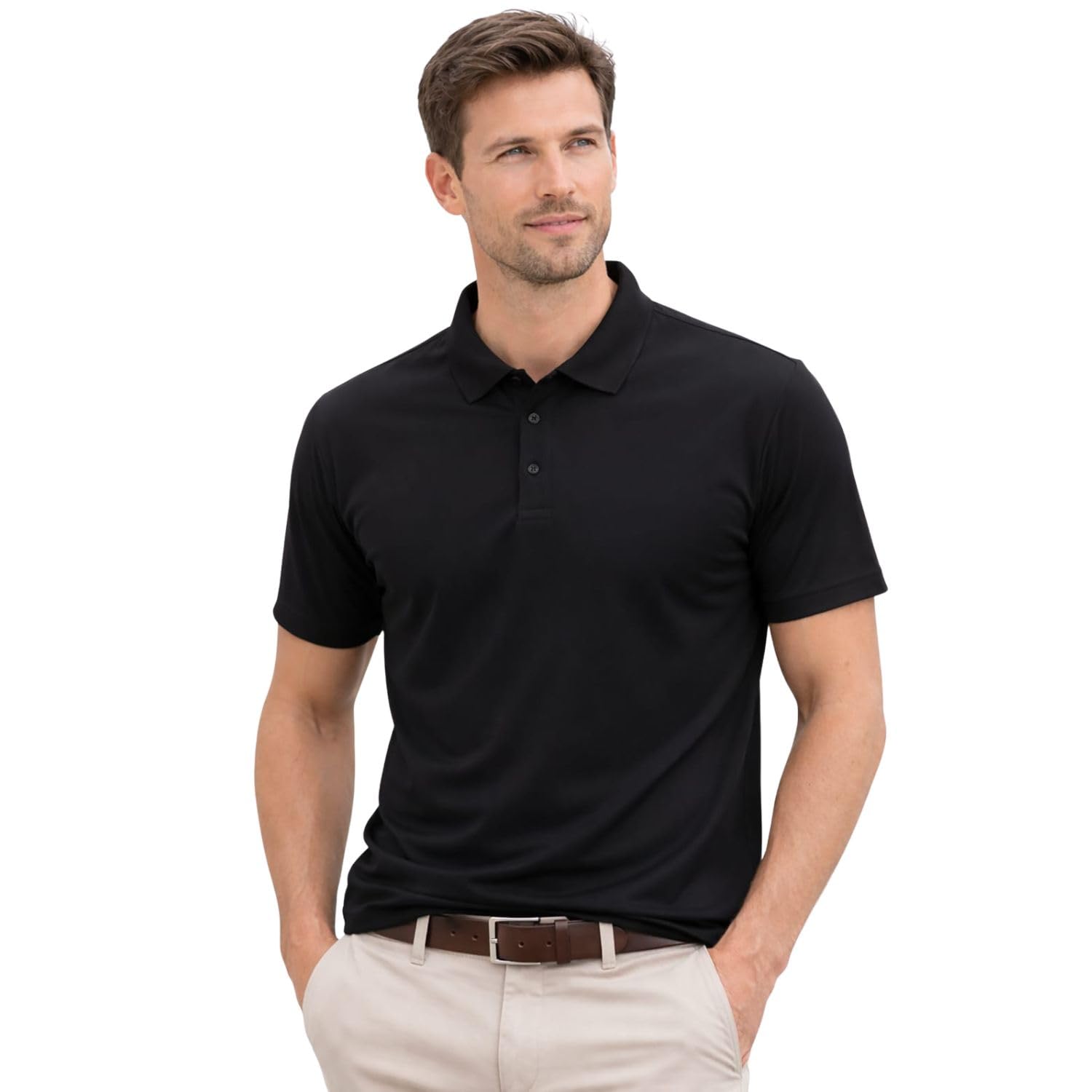 Men's Saif Matty Fabric Polo T-Shirt | Collared Neck Half Sleeve Solid Pull-On T-Shirt | Breathable Casual Summer T-Shirt for Men | Stylish Polo Tee-picture-13