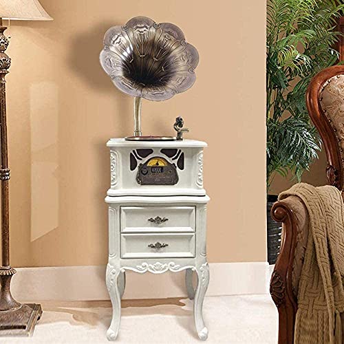 AMZOPDGS Tourne-Disque rétro, Vintage Turntable Retro Bluetooth Gramophone Haut-Parleur Vintage Bois Phonographe Cuivre… - Les Beatles, Paul McCartney, John Lennon, RIngo Starr, George Harrison AMZOPDGS Tourne-Disque rétro, Vintage Turntable Retro Bluetooth Gramophone Haut-Parleur Vintage Bois Phonographe Cuivre… – Image 3