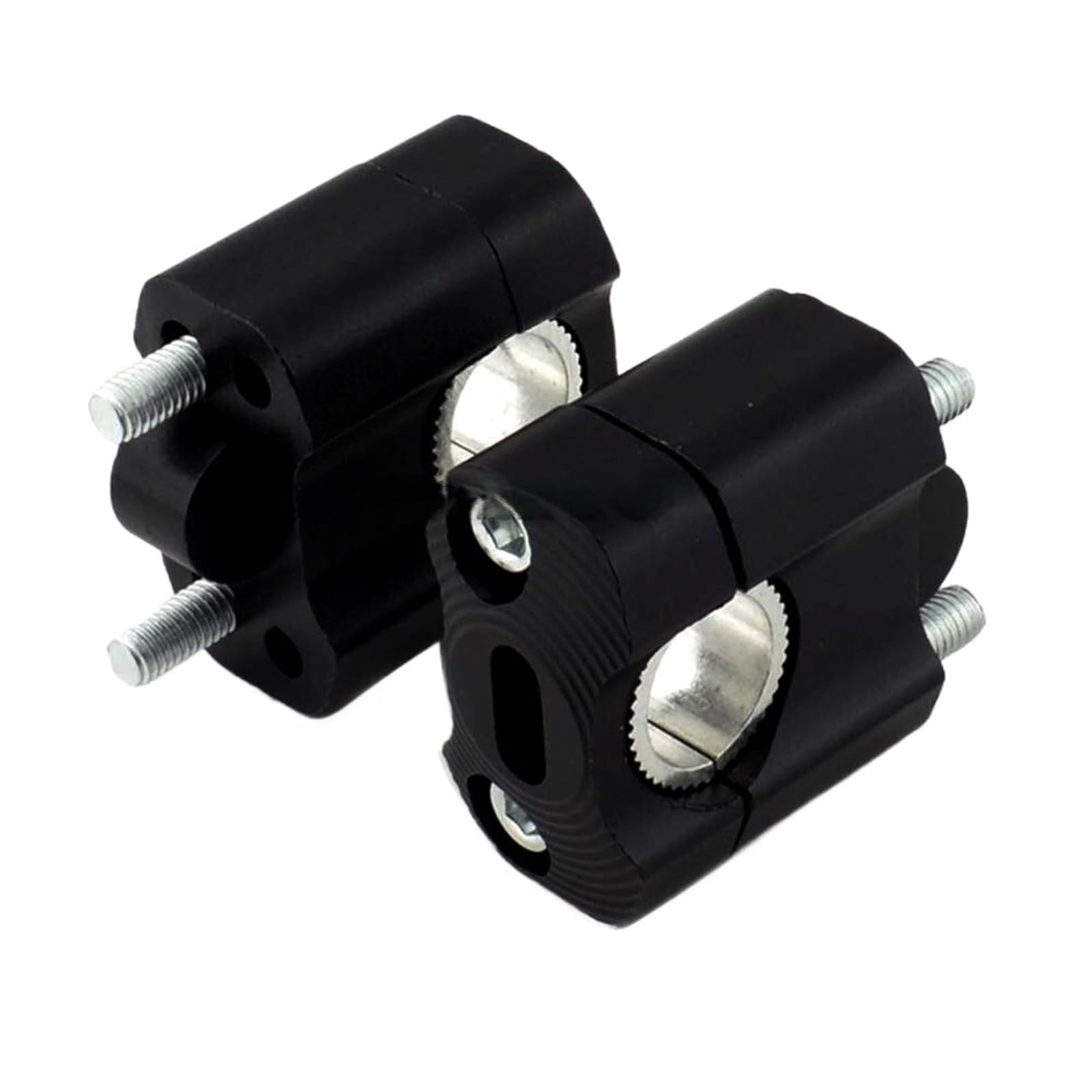 MNEVZX Handlebar risers kit Motorcycle ATV 22mm 28mm Handlebar Clamp Risers Adapter Bar Clamps Universal(Black)