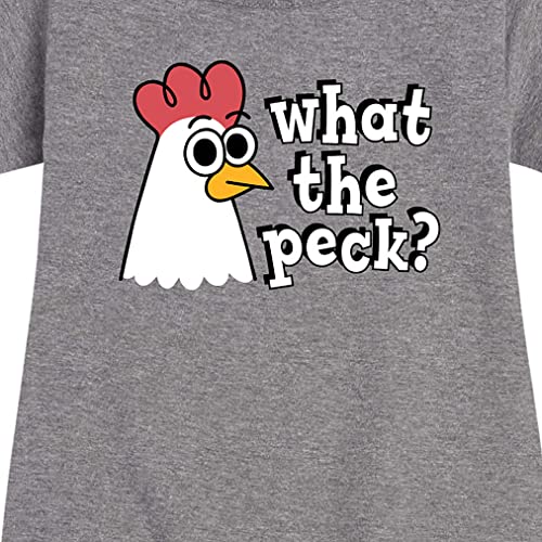 Instant Message - What The Peck Chicken - Toddler & Youth Girls Fleece Dress3