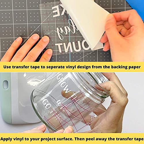 Kassa Transfer Adhesive Tape, Bundle - 2 Convenient Roll Sizes, Clear, 12 In X 12 Ft And 6 In X 50 Ft - Compatible W/Indoor & Outdoor Vinyl #TOP3