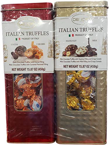 Delicia 2 Pack Italian Truffles Net Wt (15.87 Ozper Tin Net Wt 31.74 Oz),, ()