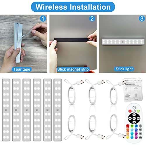 Diomart Under Cabinet Lighting Wireless with Remote, 6 Pack - image 7