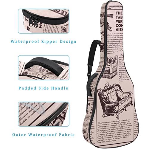 Housse de protection épaisse en éponge imperméable pour guitare acoustique, électrique, basse, guitare classique… - Les Beatles, Paul McCartney, John Lennon, RIngo Starr, George Harrison Housse de protection épaisse en éponge imperméable pour guitare acoustique, électrique, basse, guitare classique… – Image 5