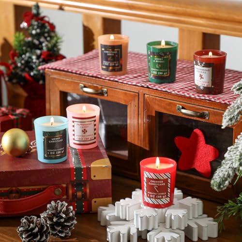 12 dias de velas perfumadas de Natal, calendário do advento, 12 peças, velas de cera de soja, conjun