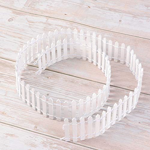Yardwe 100 cm x 5 cm cerca em miniatura de madeira mini ornamento de cerca DIY Fence Border Toy Micr