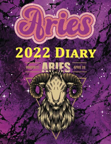 Aries 2022 Diary: Star Signs Monthly Planner Calendar Organizer Gift for Teens Students Teachers Coworkers Friends Family: Wide Lined Ruled Paper ... Journal Workbook 370 pages (8.5" x 11") image 2