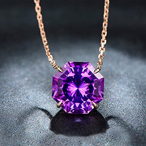 Collier améthyste de luxe pendentif en pierre fine naturelle et chaine noble en argent