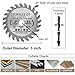 FINGLEE DT 3Pcs 3 inch Circular Saw Blade,24 Segments TCT Cutting Disc for Wood Plastic Composite Objects 76mm (3)