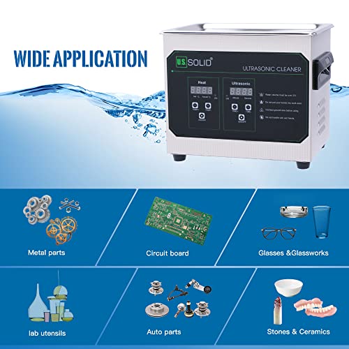 U.S. Solid USS-UC Ultrasonic Cleaner, 40 Khz Stainless Steel Ultrasonic Cleaning Machine With Digital Timer And Heater thumb #5