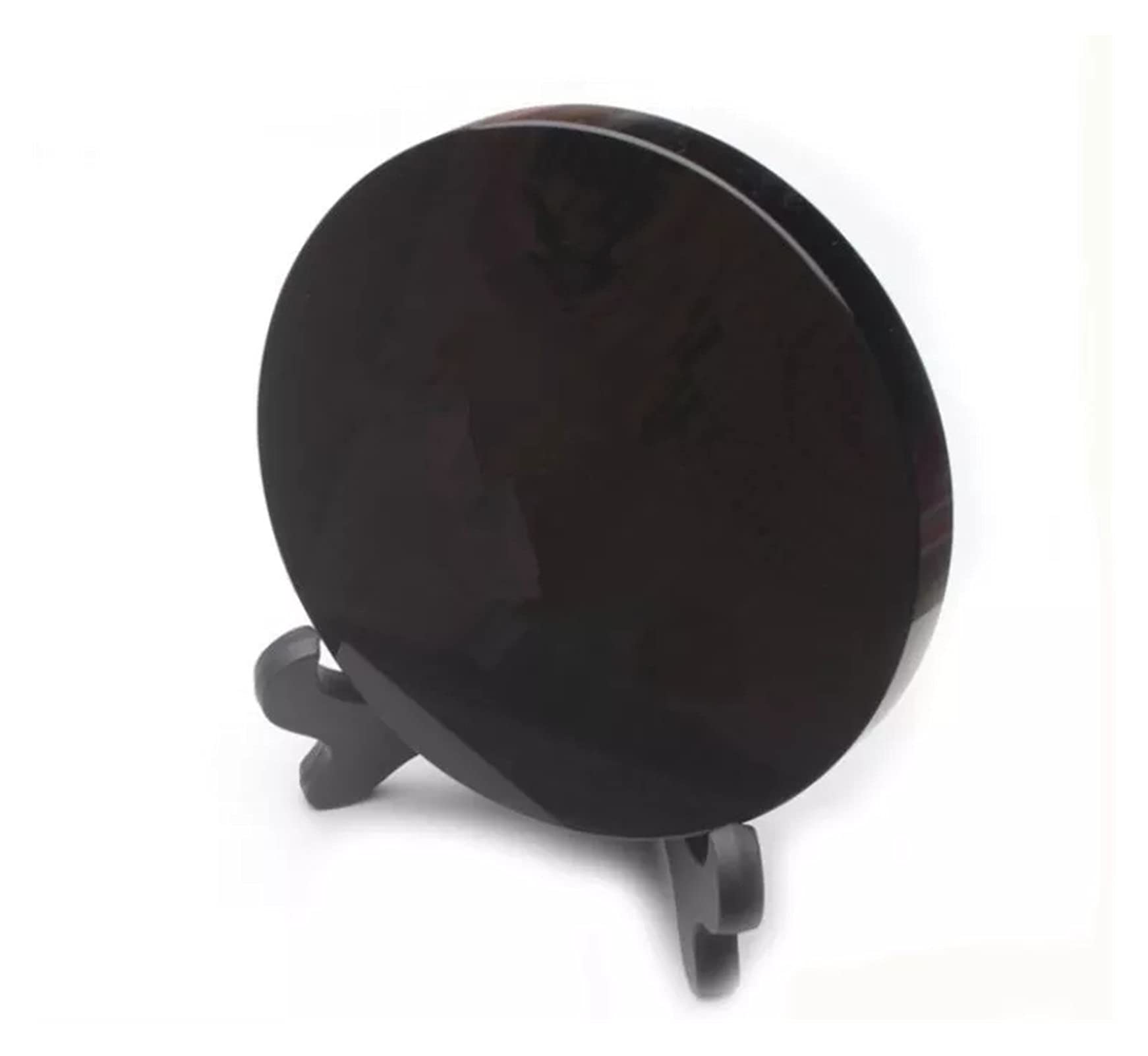 Disco de obsidiana negra de 12cm que equilibra la energía Fengshui en tu oficina