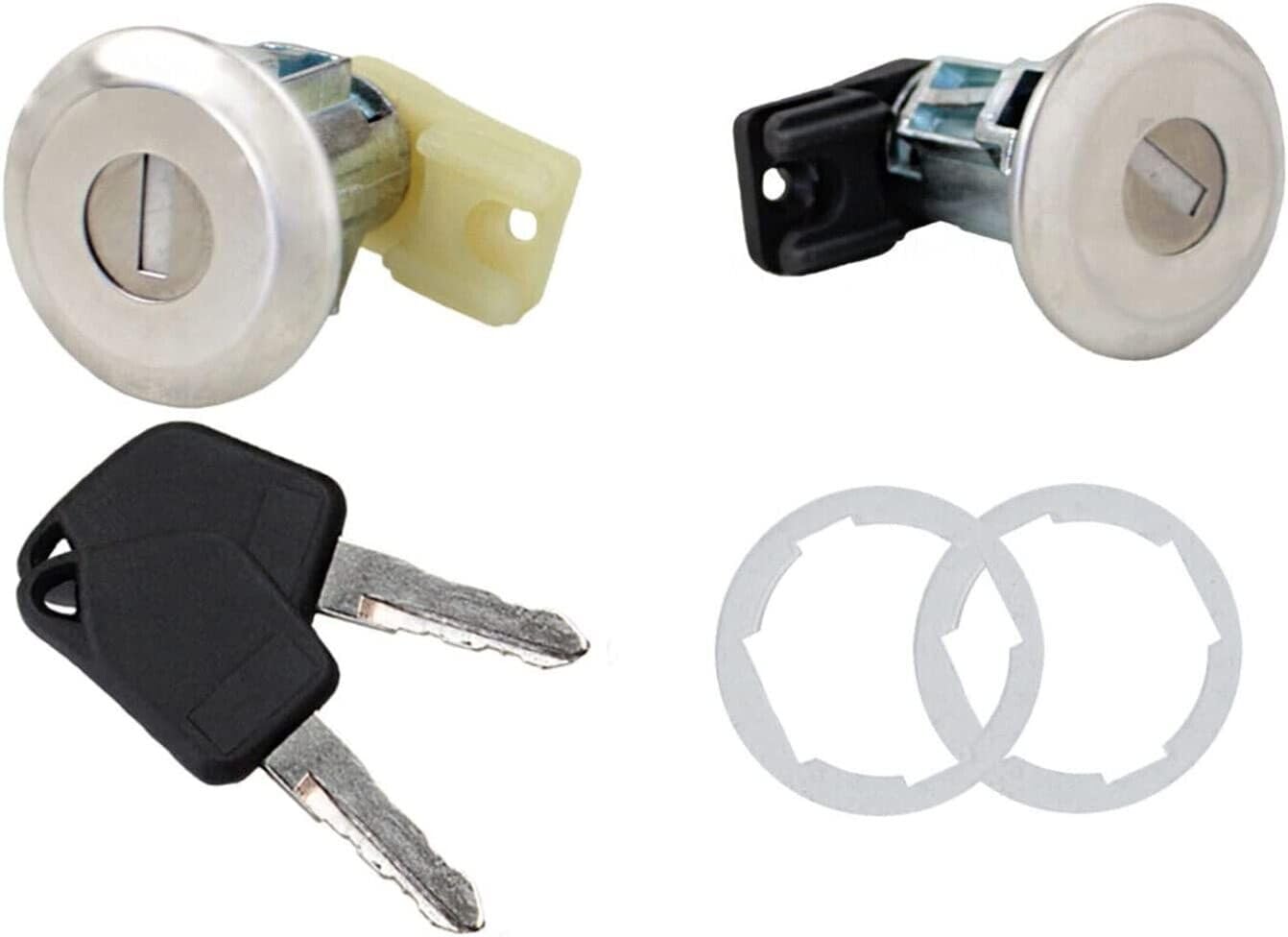 Cilindros de cerradura de puerta delantera izquierda y derecha completos con llaves, compatibles con PEUGEOT 106, 205, 309, 405, OEM 91700A, 9170.0A, 9170-0A