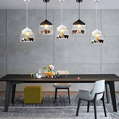 Lámpara de techo de cristal Edison estilo retro nórdico 2