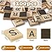 LSCQYYCC-200Pcs Magnetic Wooden Letter Bricks, Craft Letters - DIY Wooden Gift Decoration - Making Letter Coasters and Cross Games DIY Wood Gift Decoration - Making Alphabet Coasters