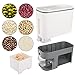 ZEAYEA Large Rice Holder Dispenser, 25 Lbs Grain Storage Container with Lid and Measuring Cup, Household Cereal Food Dispenser Rice Bucket for Kitchen Pantry Soybean Corn Dry Food Organization