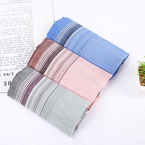 12 Pcs Mouchoirs en Coton Homme 38cm x 38cm Mouchoirs en Tissu Classiques 3 Couleurs Assorties Cover