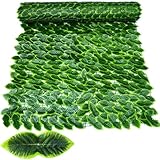 50 x 500 cm Laubzaun Efeu Sichtschutz Balkon Sichtschutz Garten Blätter Zaun Künstliche Hecke Blatt Outdoor Zaun Dekoration - Bunt Grün Dill - 50 x 300 cm